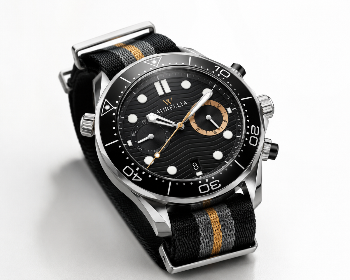Men's Automatic Diver 300M with Recessed Crown and Lume Dots