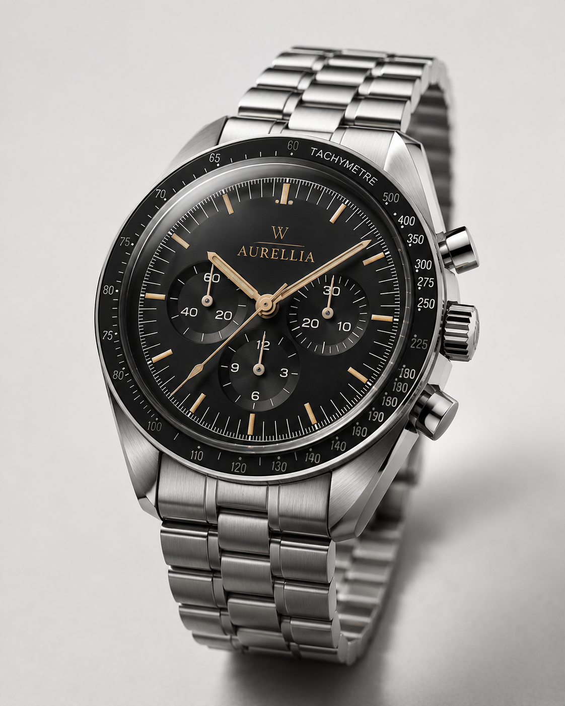 Men's Chronograph 42mm with Twin Register Black Face